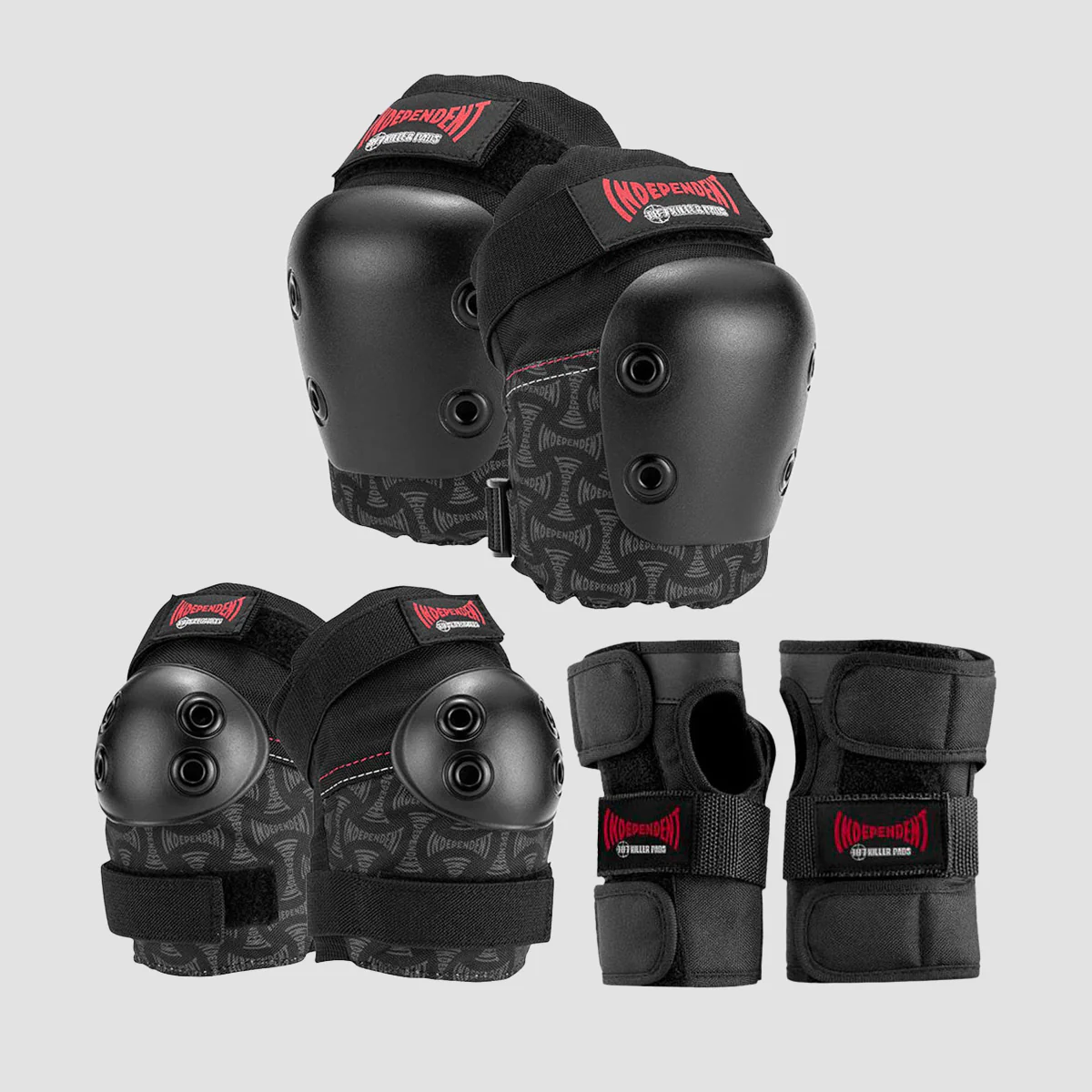 187 x Independent Killer Six Pack Pads Set Black - Kids
