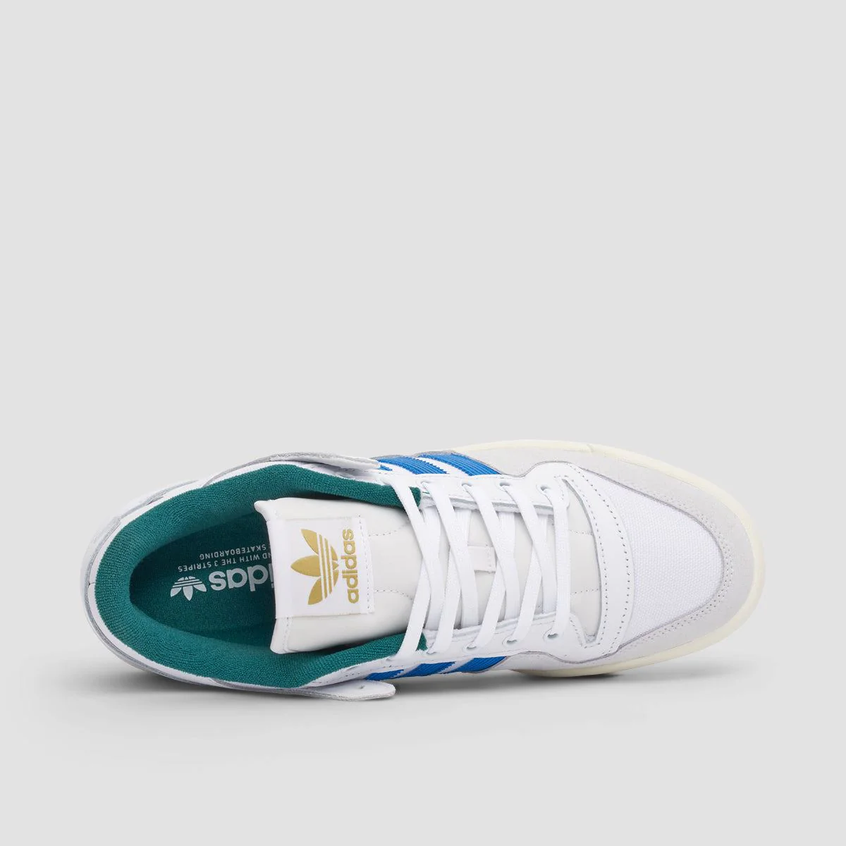 adidas Forum 84 Low ADV Shoes - Footwear White/Bluebird/Collegiate Green - Image 4