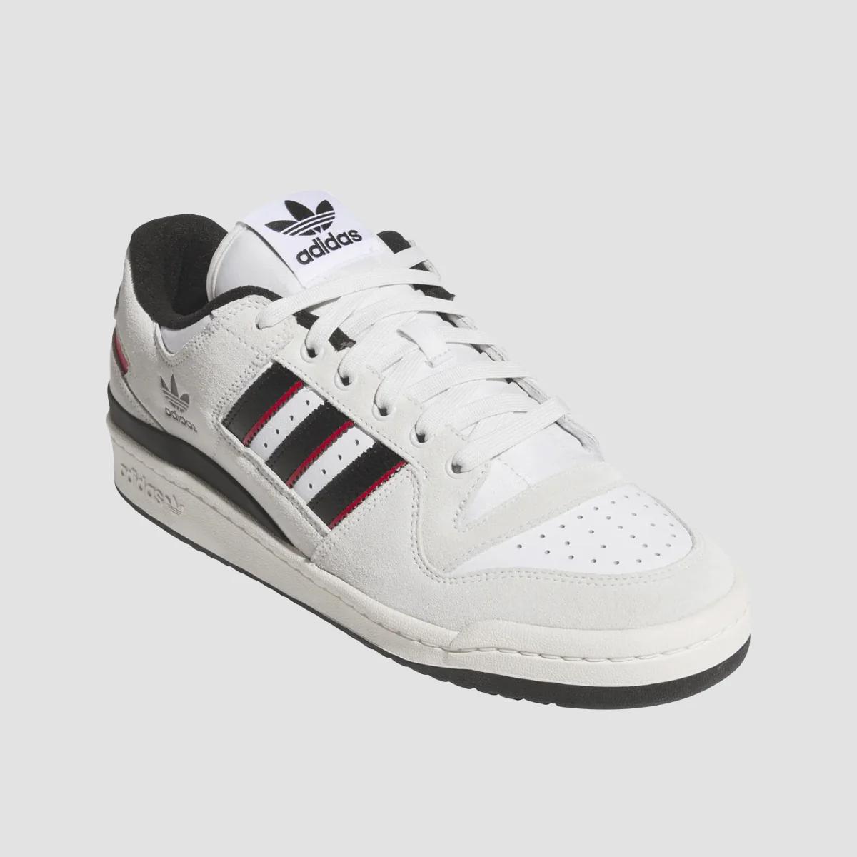 adidas Forum 84 Low ADV Shoes - Crystal White/Core Black/Better Scarlet - Image 2