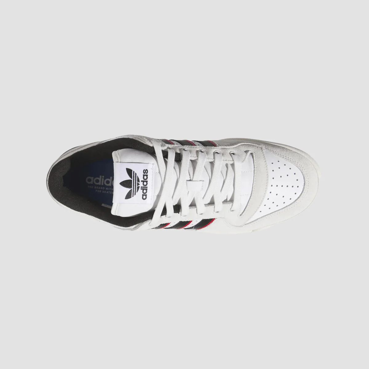 adidas Forum 84 Low ADV Shoes - Crystal White/Core Black/Better Scarlet - Image 3