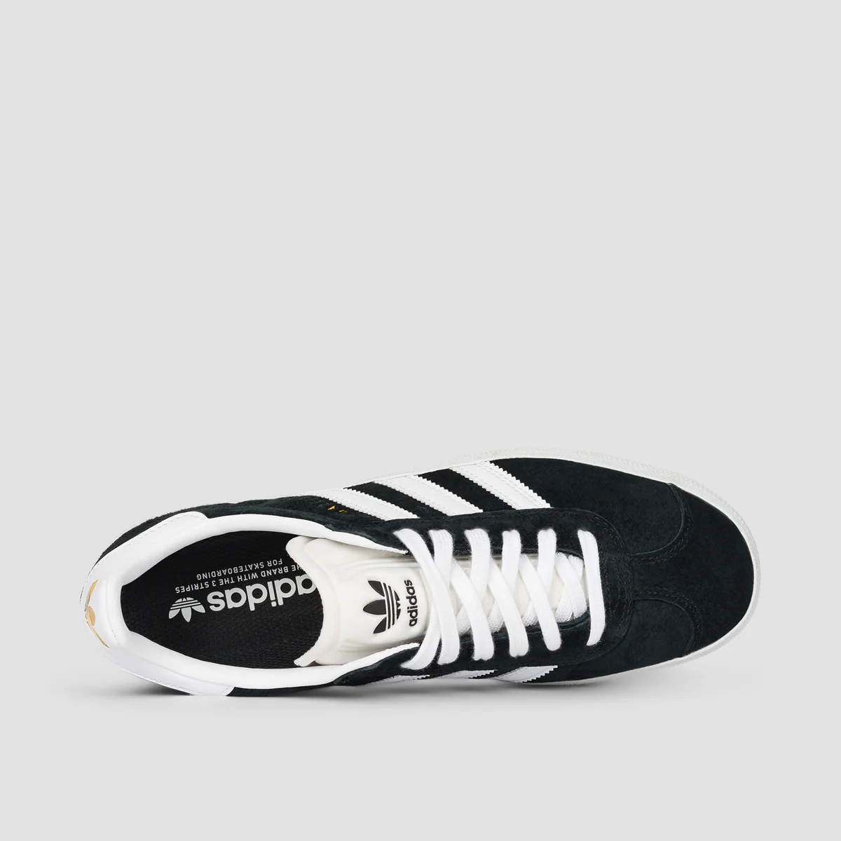adidas Gazelle Adv Shoes - Core Black/Footwear White/Gold Metallic - Image 4