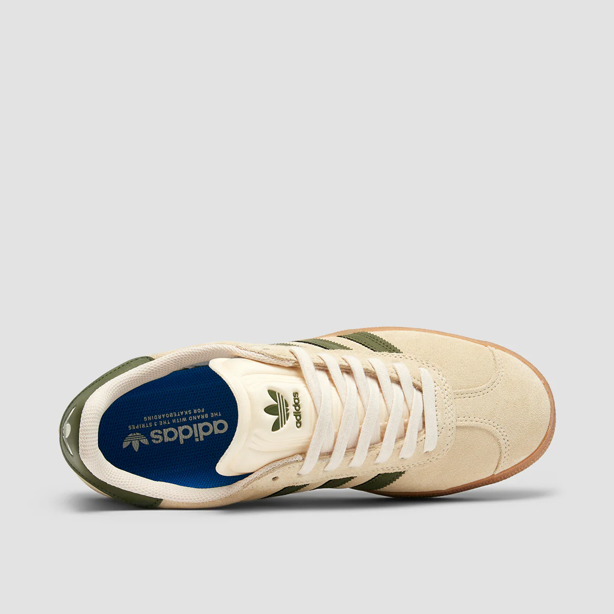 adidas Gazelle ADV Shoes - Ecru Tint/Focus Olive/Gum4 - Image 4