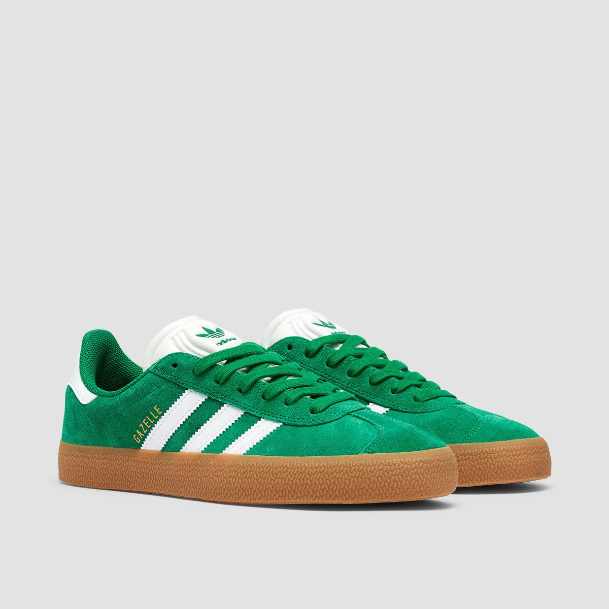 adidas Gazelle ADV Shoes - Green/Cloud White/Gold Metallic - Image 2