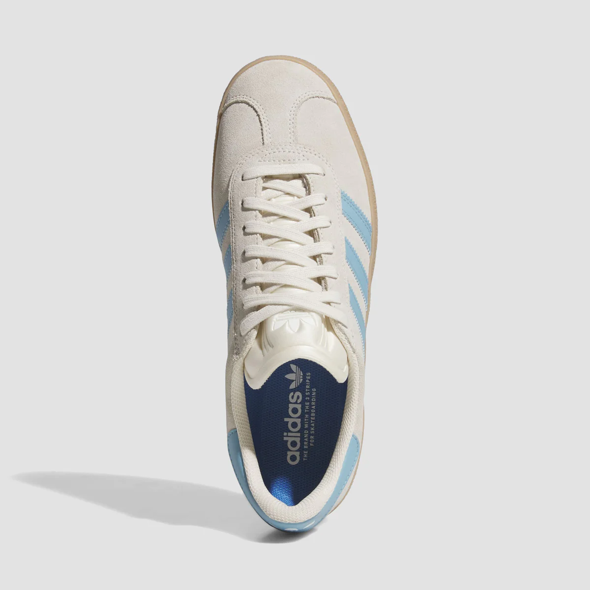 adidas Gazelle ADV Shoes - Wonder White/Preloved Blue/Gum4 - Image 3