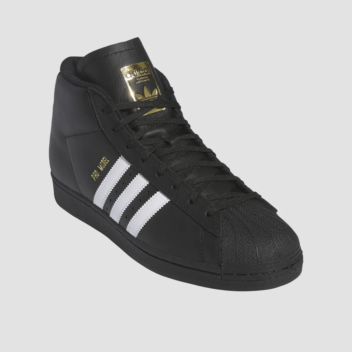adidas Pro Model ADV Mid Top Shoes - Core Black/Ftwr White/Gold Met. - Image 2