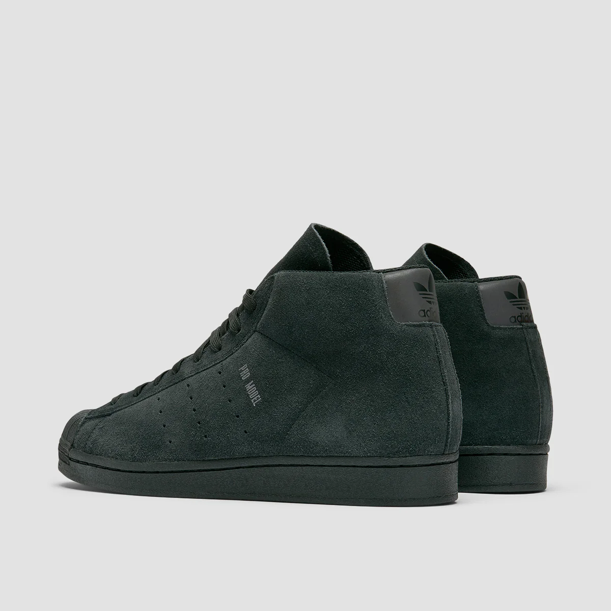adidas Pro Model Trainers Mid Top Shoes - Core Black/Grey Five/Core Black - Image 3