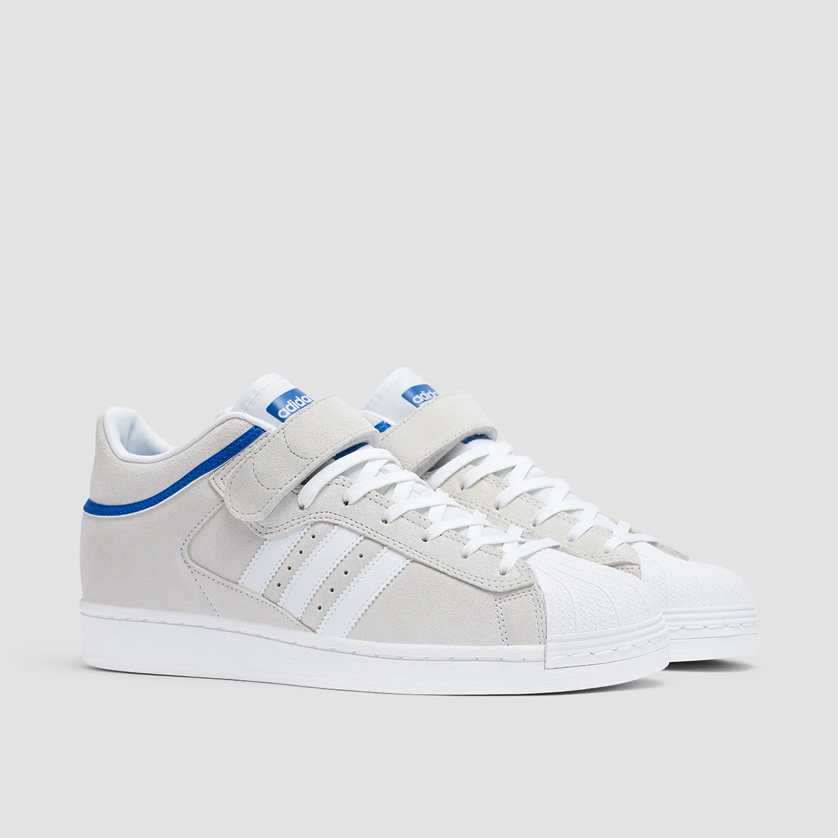 adidas Pro Shell ADV Mid Shoes - Crystal White/Ftwr White/Team Royal Blue - Image 2