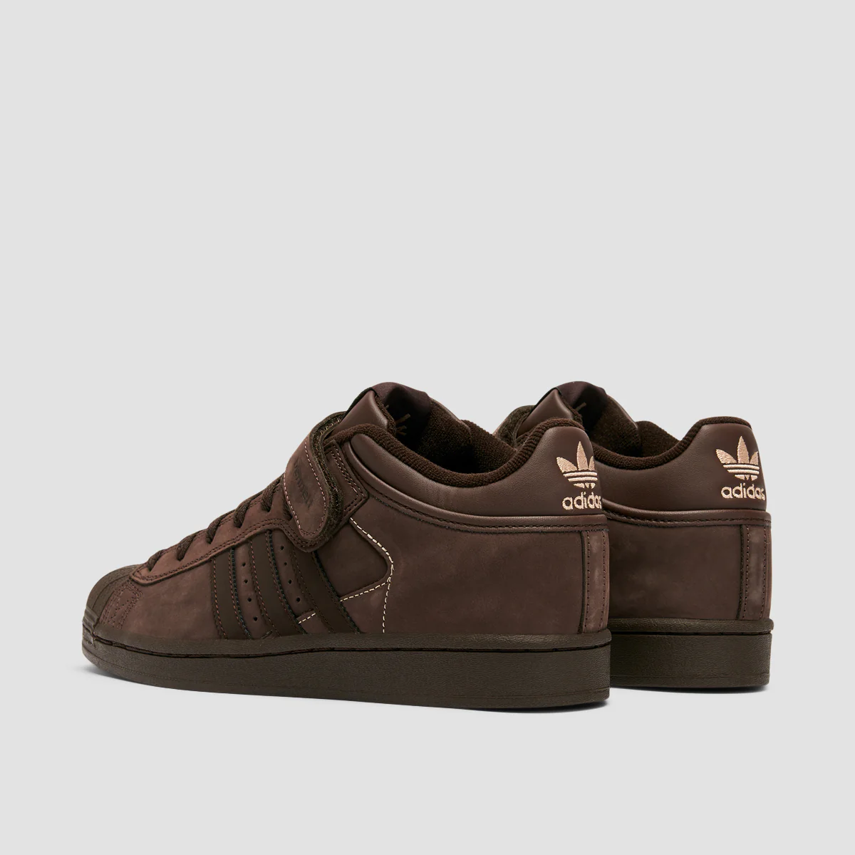 adidas Pro Shell ADV x Niels Bennett Mid Top Shoes - Brown/Dark Brown/Magic Beige - Image 3