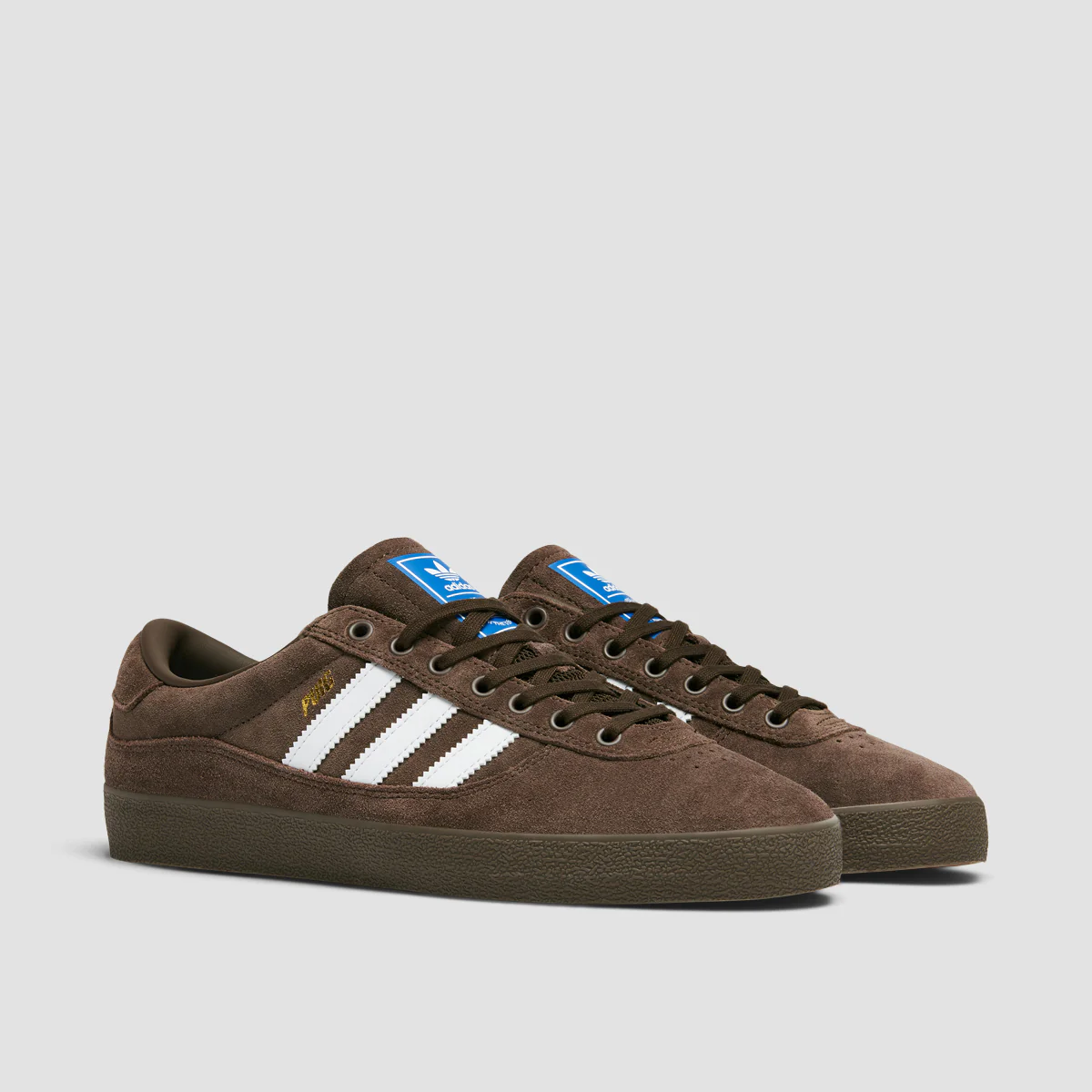 adidas Puig Indoor Shoes - Brown/Ftwr White/Bluebird - Image 2