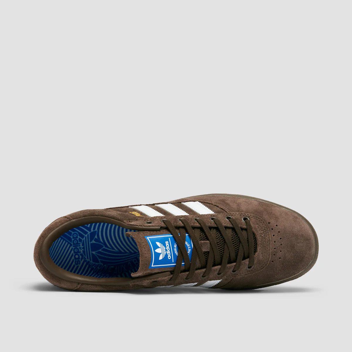 adidas Puig Indoor Shoes - Brown/Ftwr White/Bluebird - Image 4
