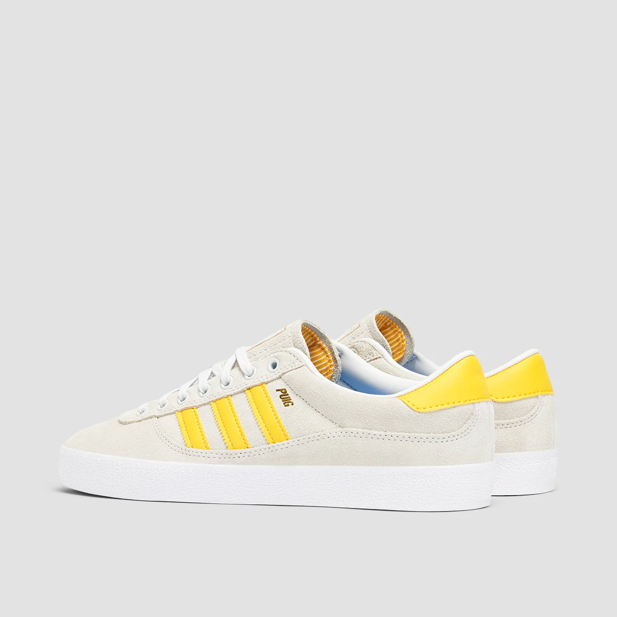 adidas Puig Indoor Shoes - Crystal White/Bold Gold/Ftwr White - Image 3