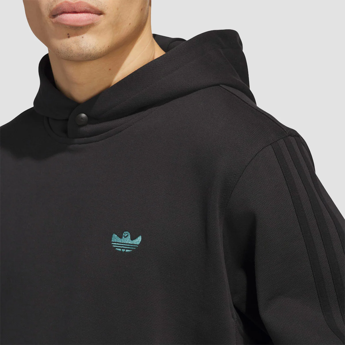 adidas Shmoofoil Heavyweight Pullover Hoodie (Gender Neutral) Black - Image 3