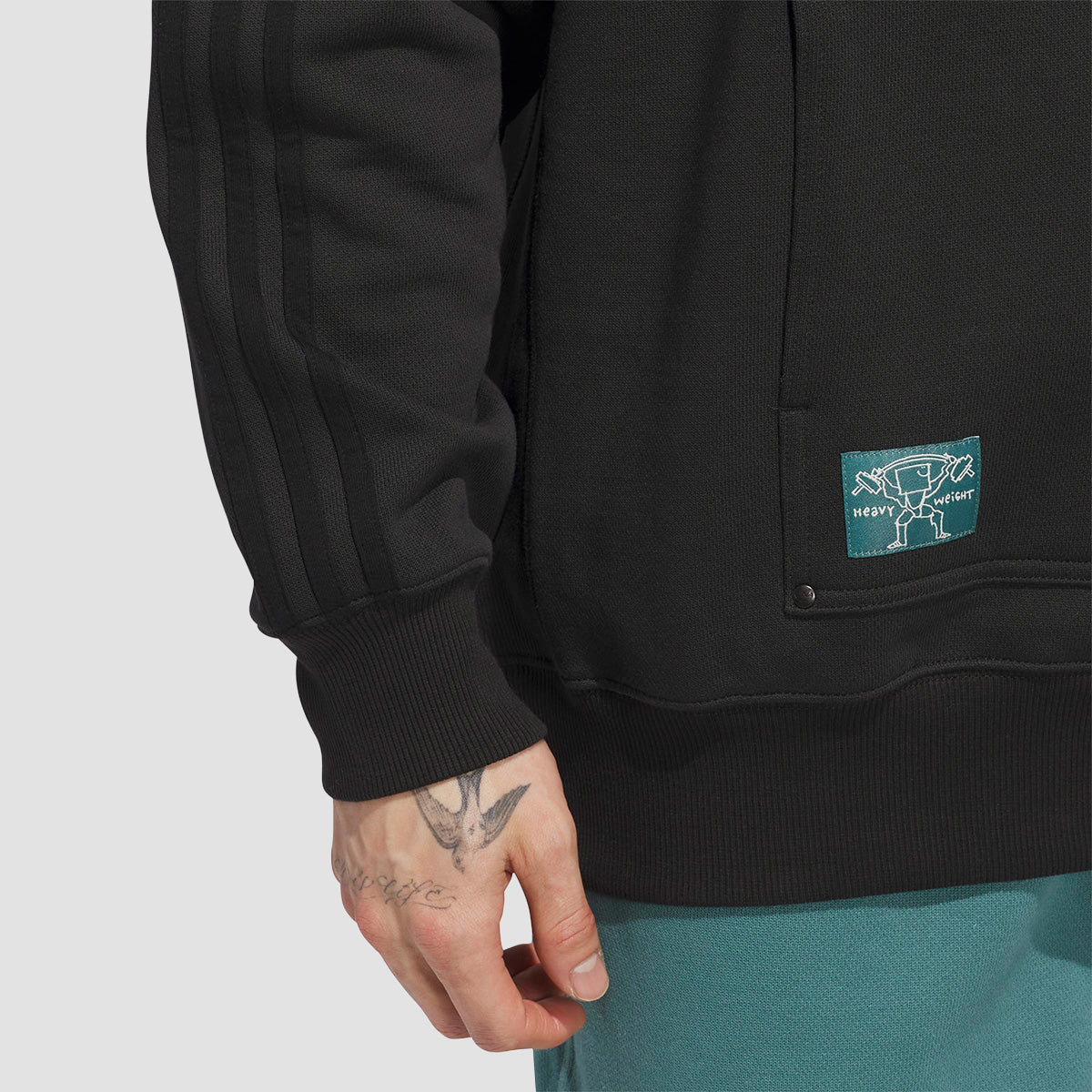 adidas Shmoofoil Heavyweight Pullover Hoodie (Gender Neutral) Black - Image 4