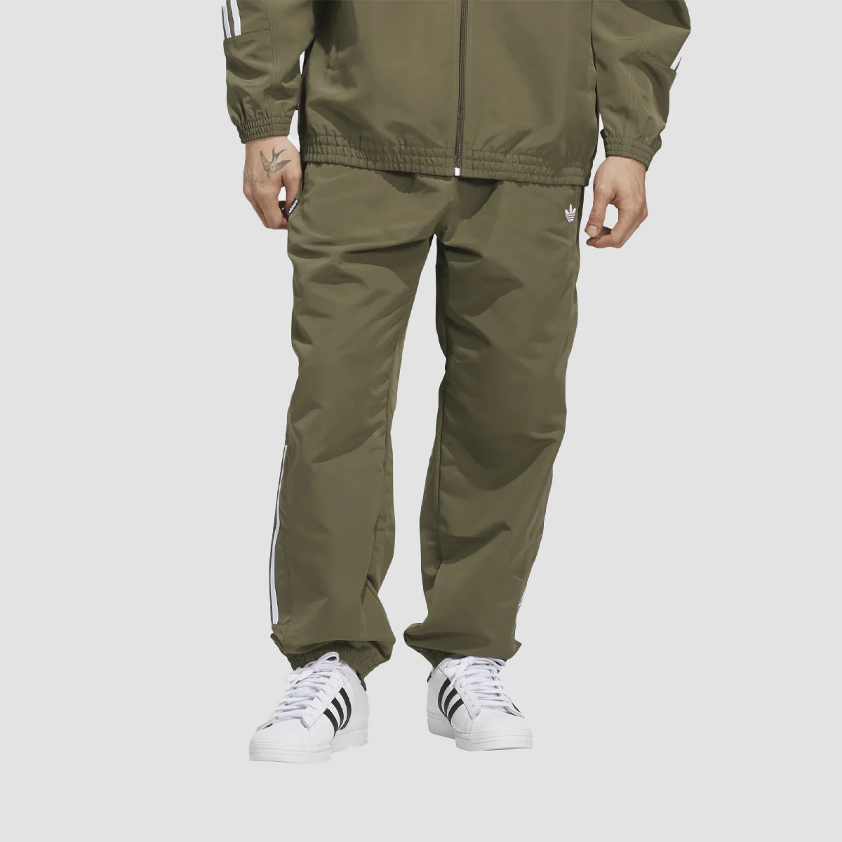 adidas Skateboarding Gatsele Track Pants (Gender Neutral) Olive Strata/White