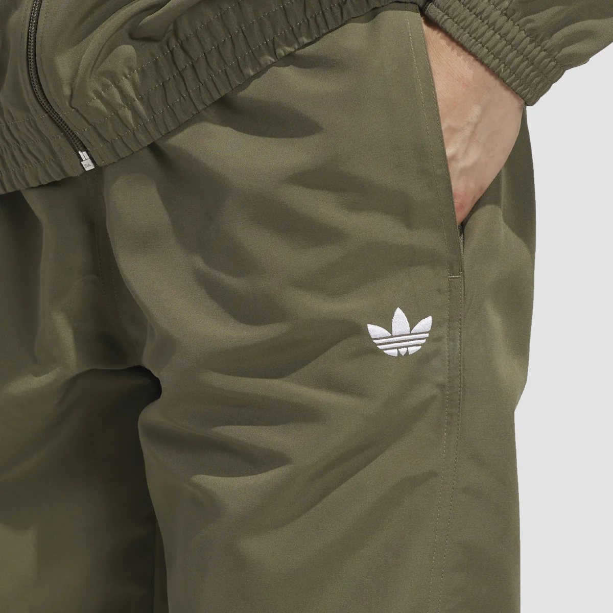 adidas Skateboarding Gatsele Track Pants (Gender Neutral) Olive Strata/White - Image 3