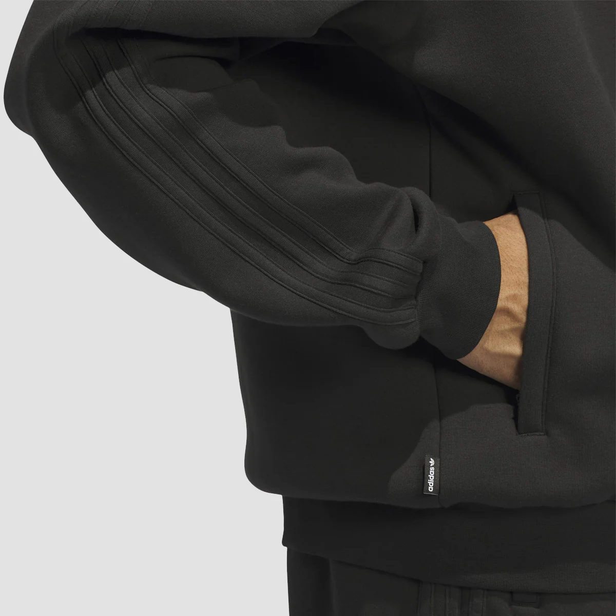 adidas Skateboarding Technical Fleece Jacket (Gender Neutral) Black/White - Image 4