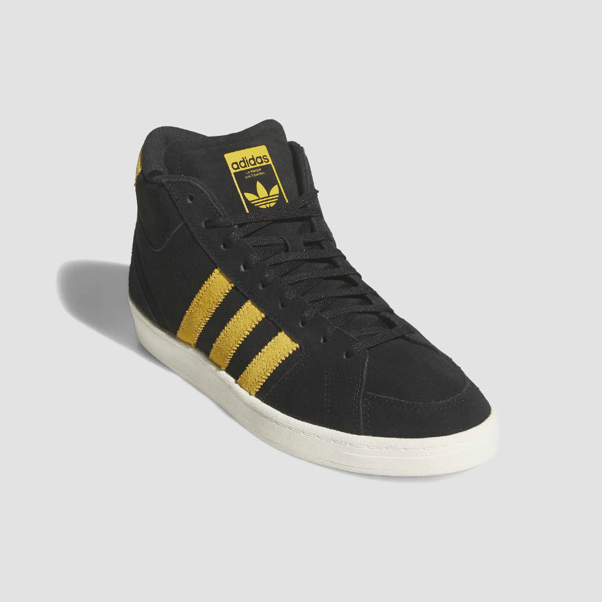 adidas Superskate High Top Shoes - Core Black/Preloved Yellow/Off White - Image 4