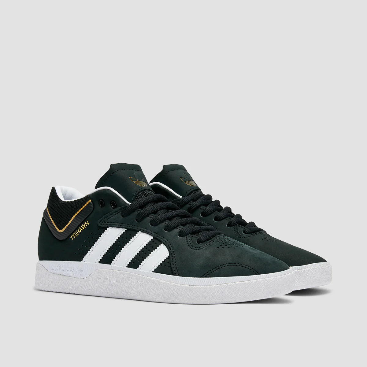adidas Tyshawn Shoes - Core Black/Ftwr White/Gold Metallic - Image 2