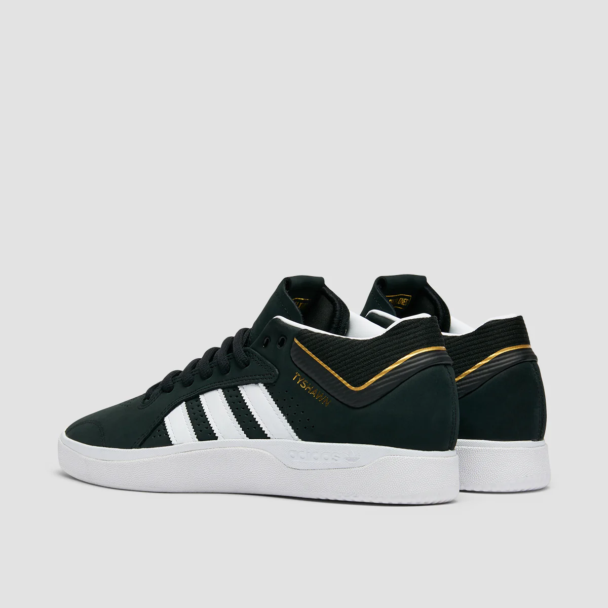 adidas Tyshawn Shoes - Core Black/Ftwr White/Gold Metallic - Image 3