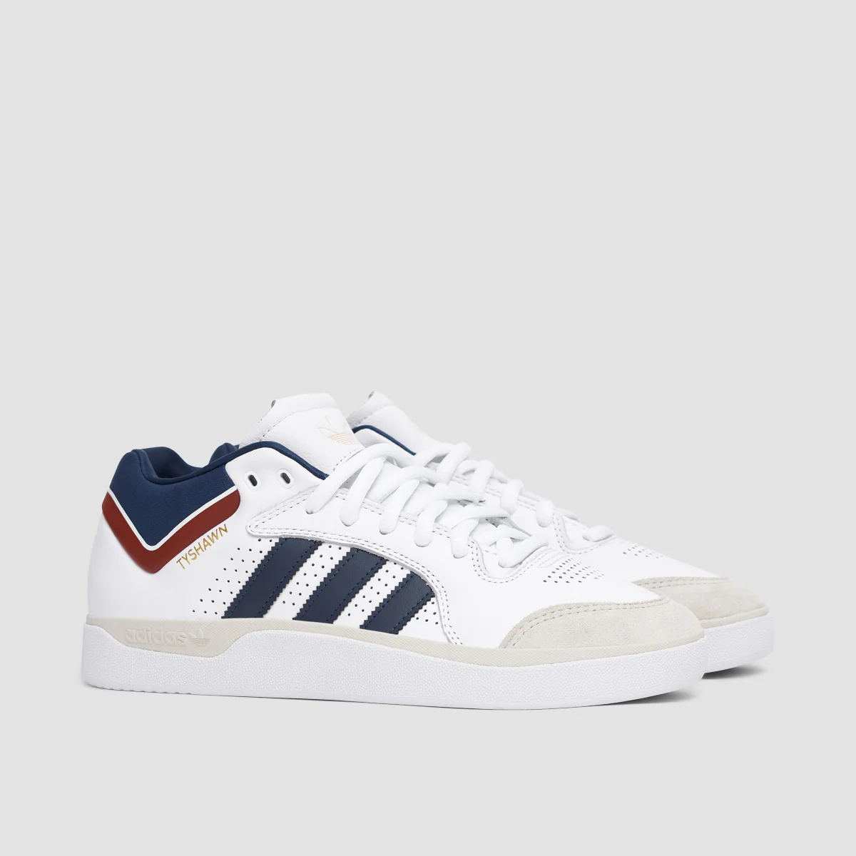 adidas Tyshawn Shoes - Footwear White/Collegiate Navy/Grey One - Image 2