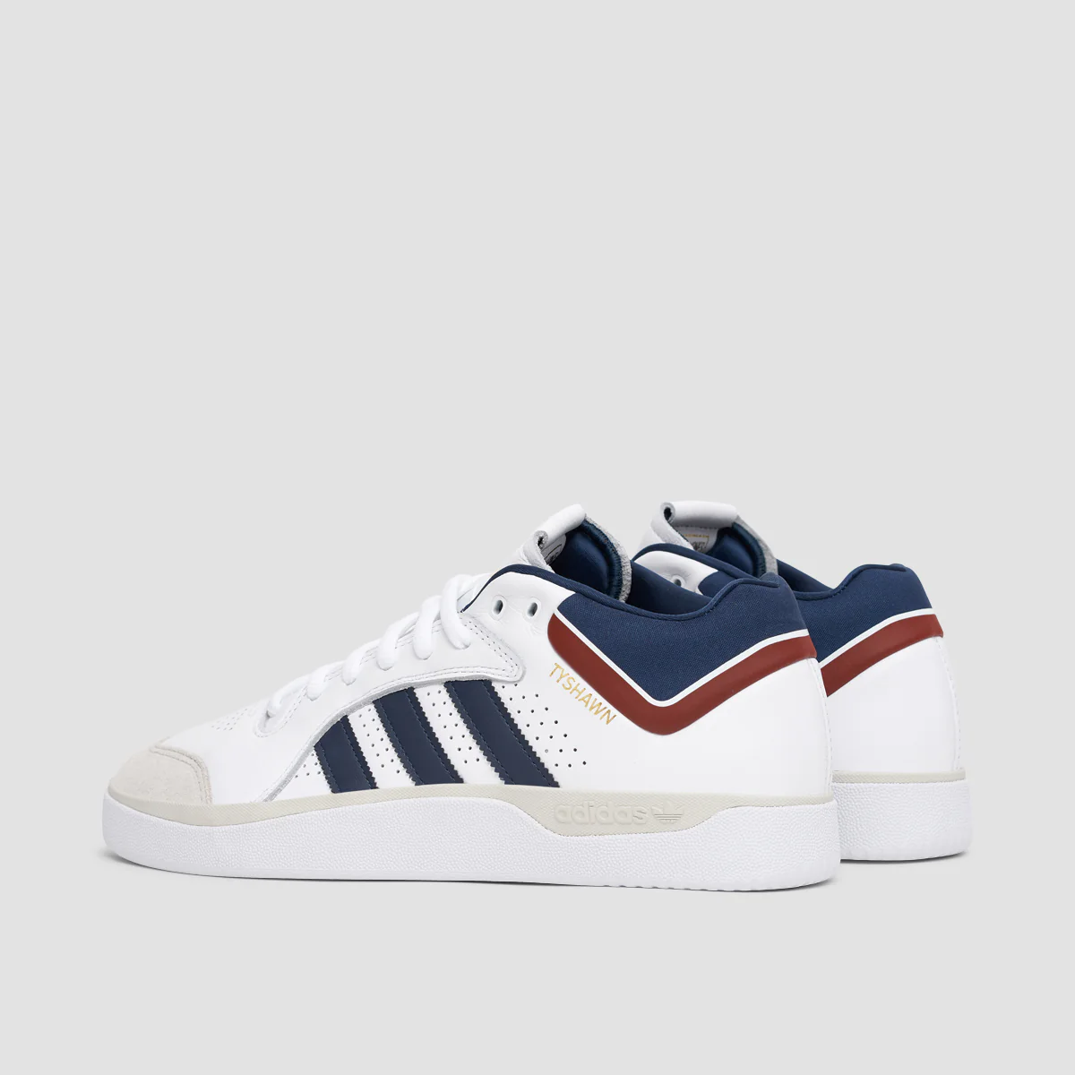 adidas Tyshawn Shoes - Footwear White/Collegiate Navy/Grey One - Image 3