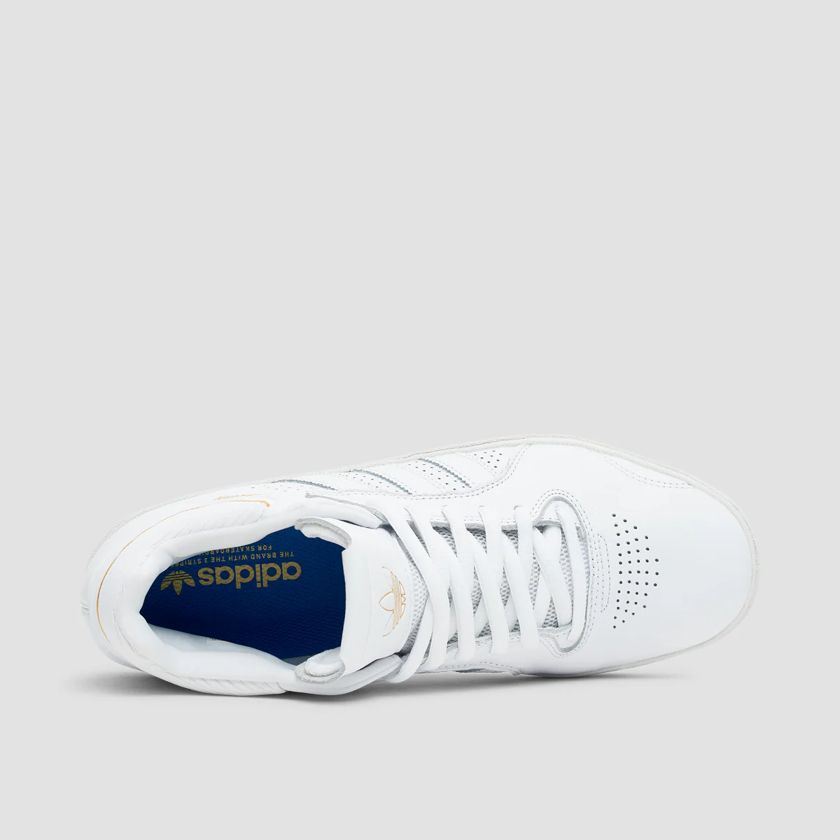 adidas Tyshawn Shoes - Footwear White/Footwear White/Gold Metallic - Image 4