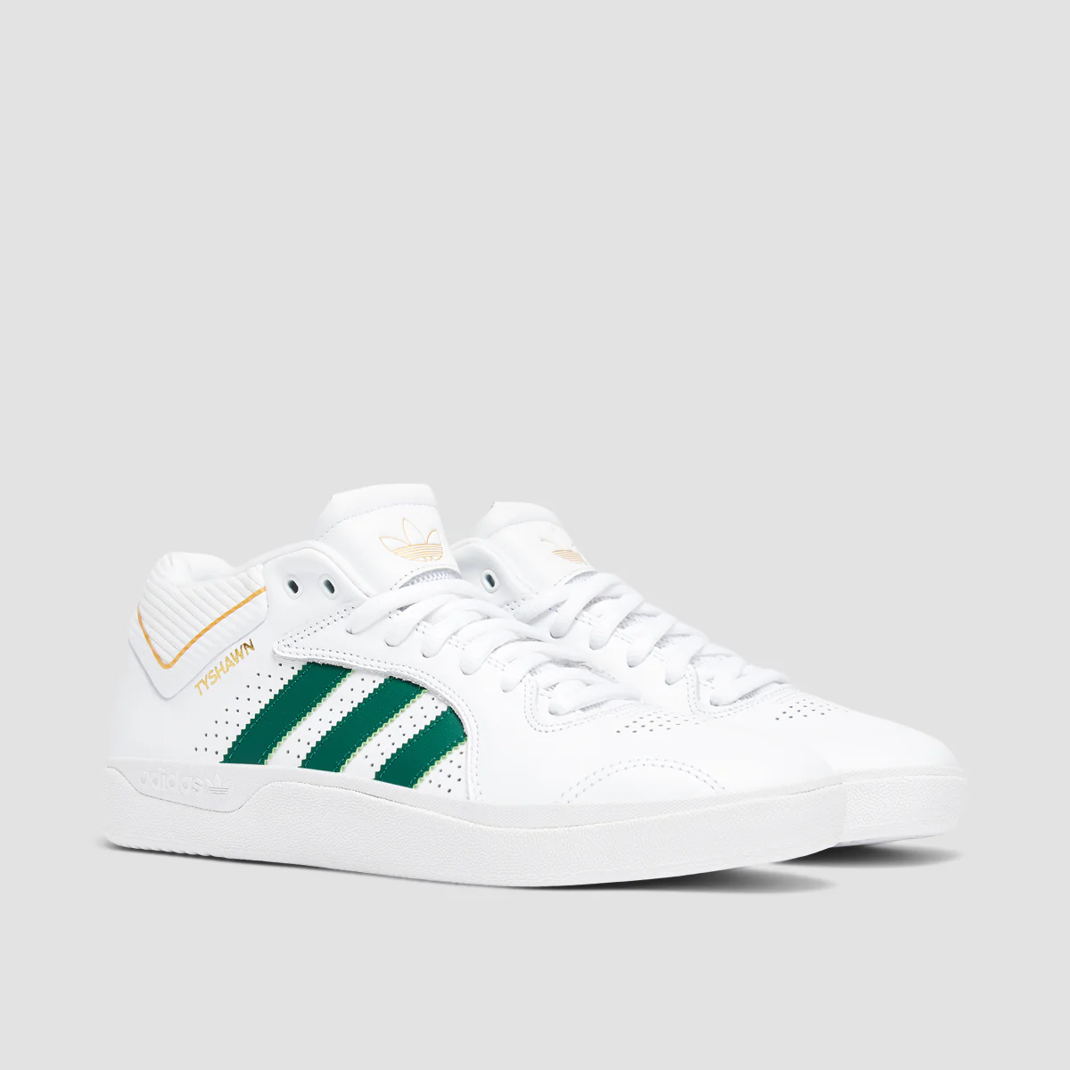 adidas Tyshawn Shoes - Ftwr White/Dark Green/Bluebird - Image 2