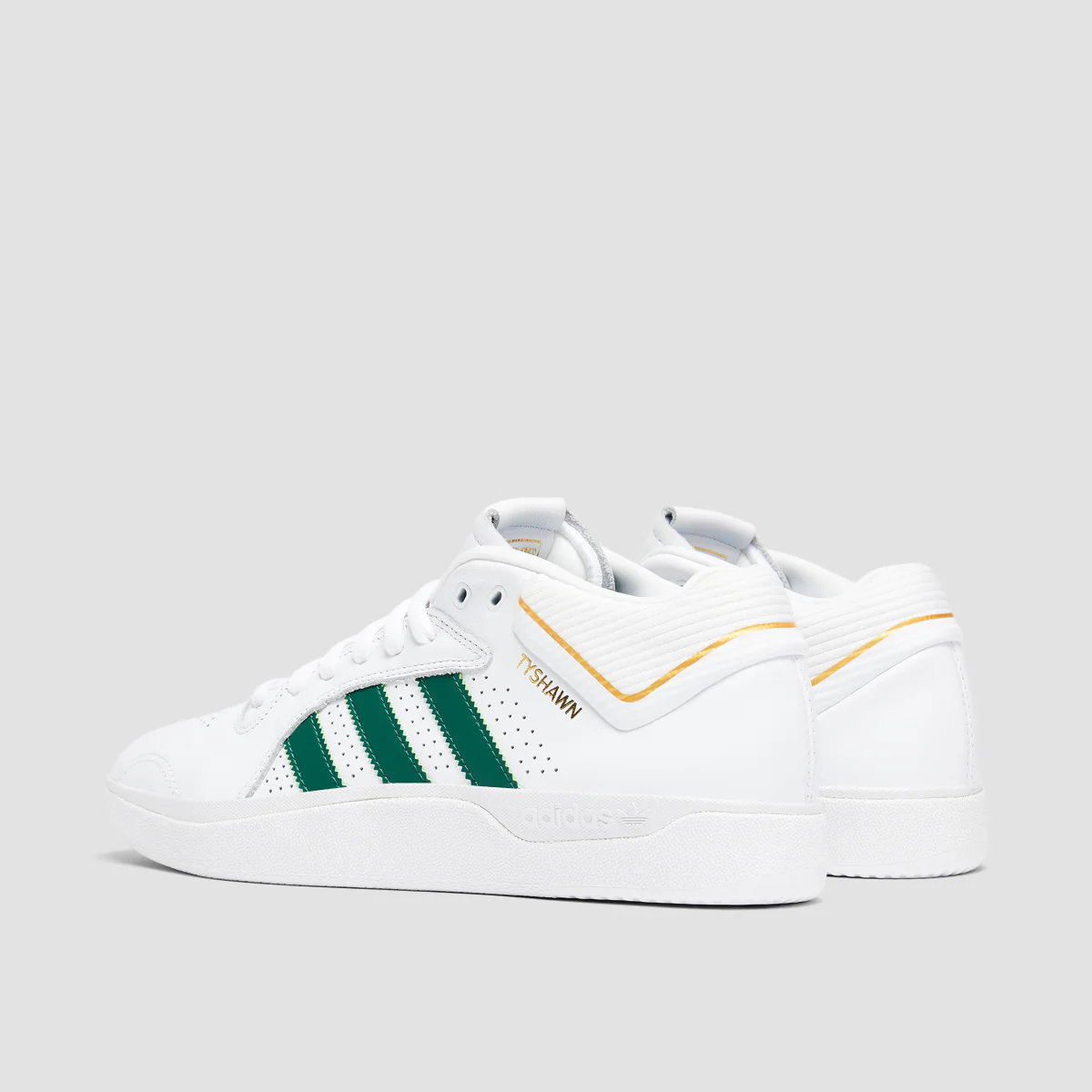 adidas Tyshawn Shoes - Ftwr White/Dark Green/Bluebird - Image 3
