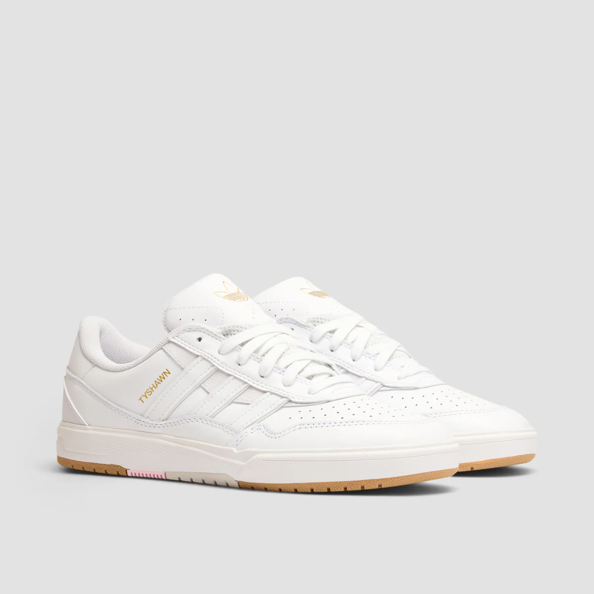 adidas Tyshawn II Shoes - Ftwr White/Ftwr White/Gum4 - Image 2