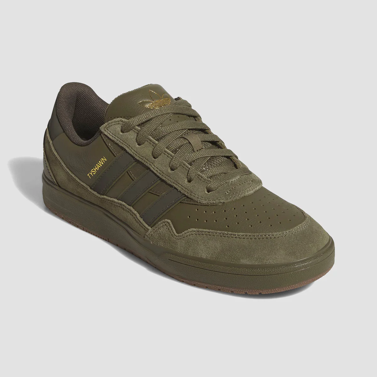 adidas Tyshawn II Shoes - Olive Strata/Shadow Olive/Gum5 - Image 3