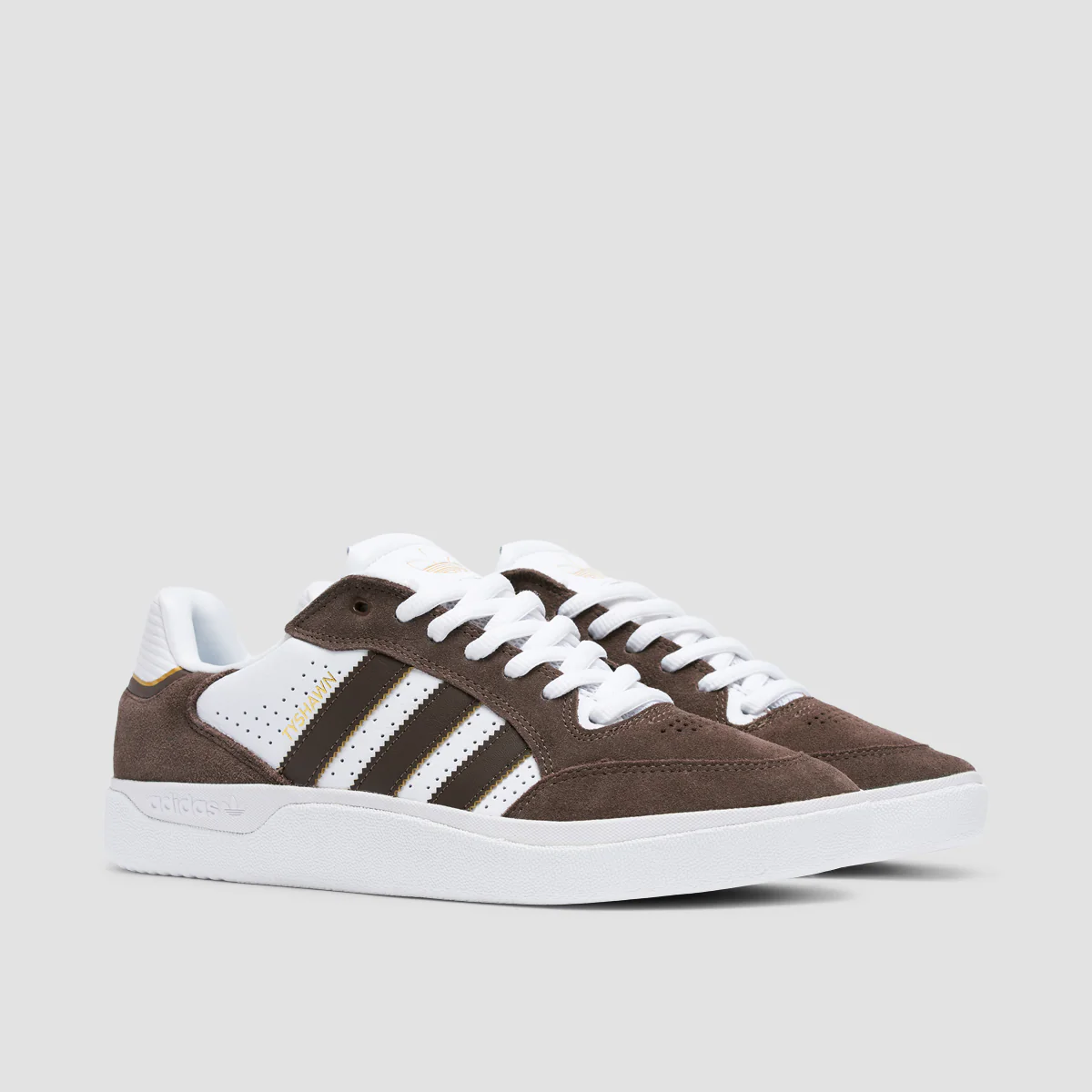 adidas Tyshawn Low Shoes - Brown/Ftwr White/Gold Met - Image 2