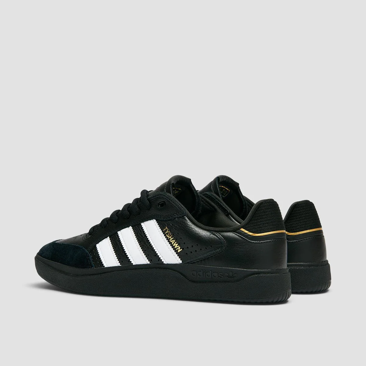 adidas Tyshawn Low Shoes - Core Black/Ftwr White/Gold Met - Image 3