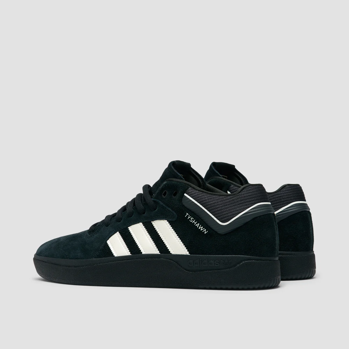 adidas Tyshawn Mid Top Shoes - Core Black/Zero Met/Spark - Image 2