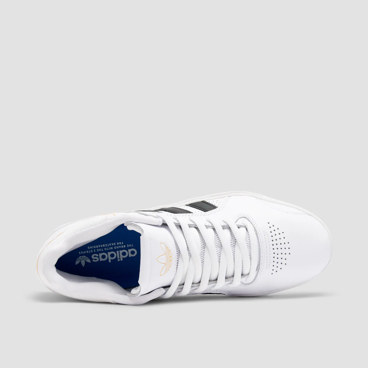 adidas Tyshawn Mid Top Shoes - Ftwr White/Core Black/Gold Met - Image 4