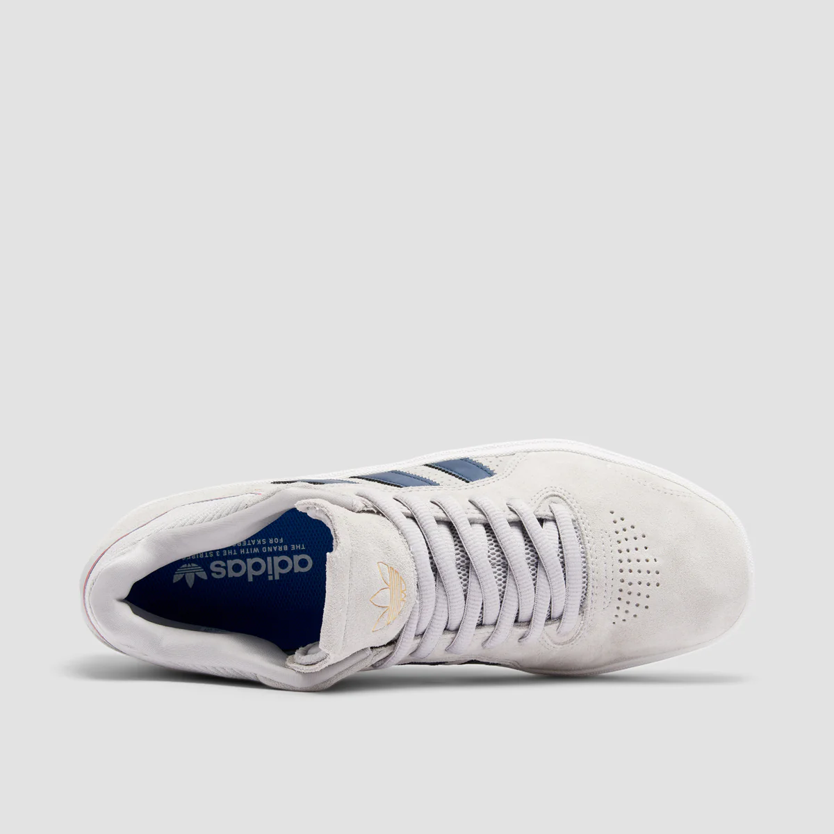 adidas Tyshawn Mid Top Shoes - Grey Two/Collegiate Navy/Gold Met - Image 4
