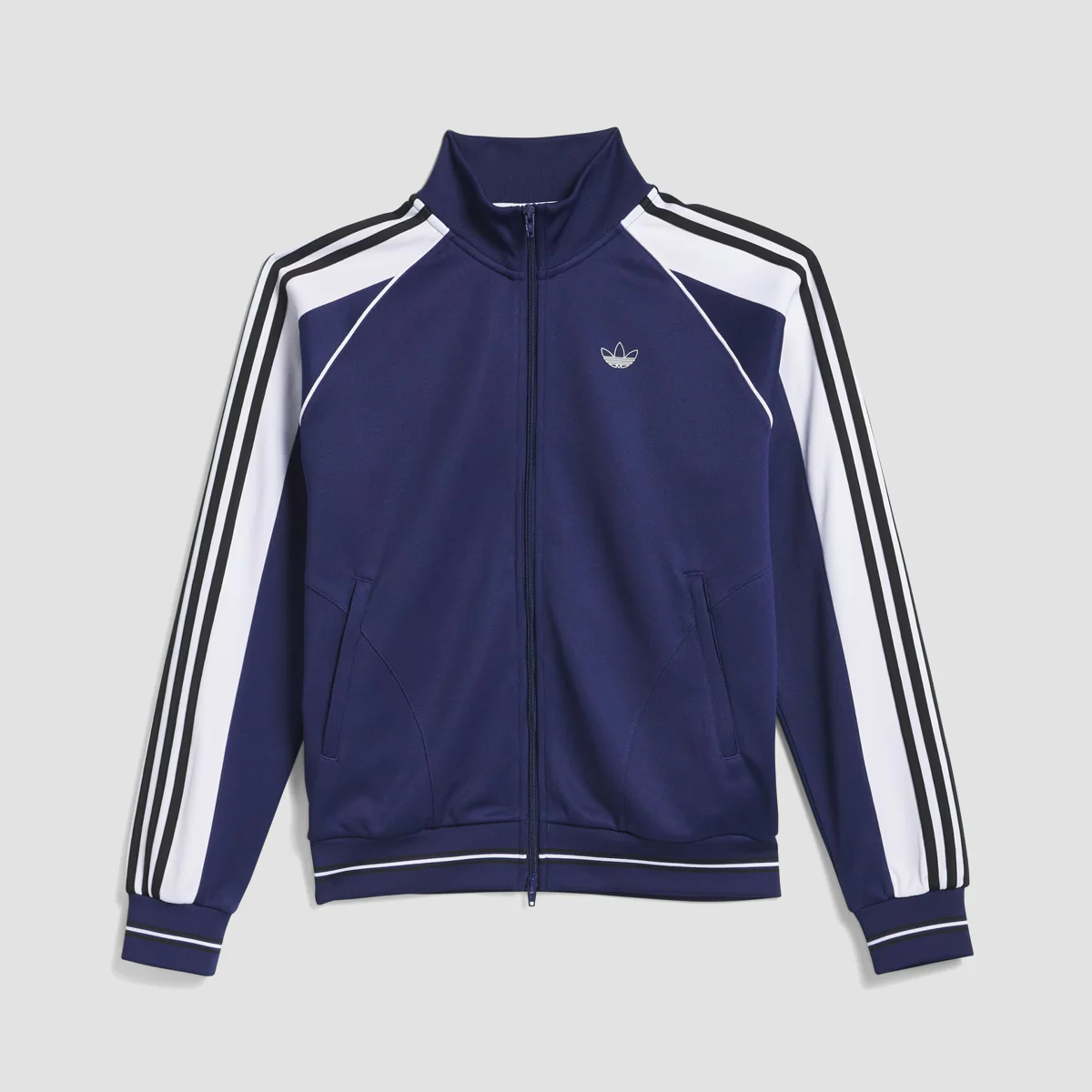 adidas Tyshawn Track Jacket (Gender Neutral) Dark Blue/White/Black - Image 2
