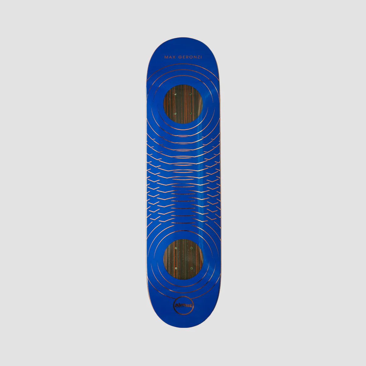 Almost Knock Out Rings Impact Skateboard Deck Max Geronzi/Blue - 8"