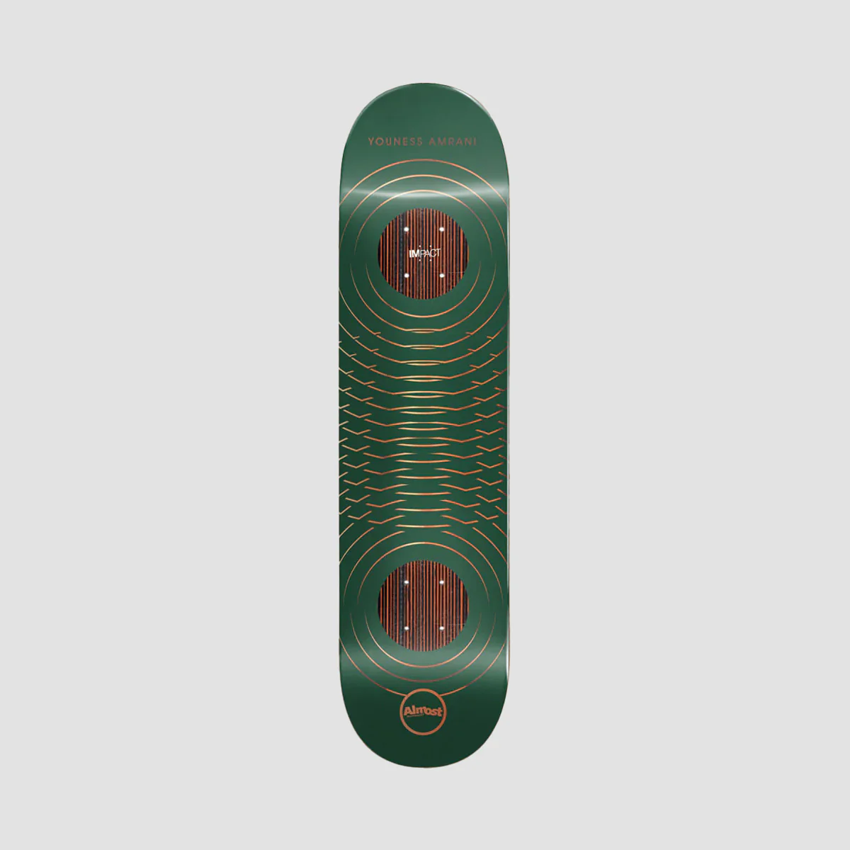 Almost Knock Out Rings Impact Skateboard Deck Youness Amrani/Green - 8.375"