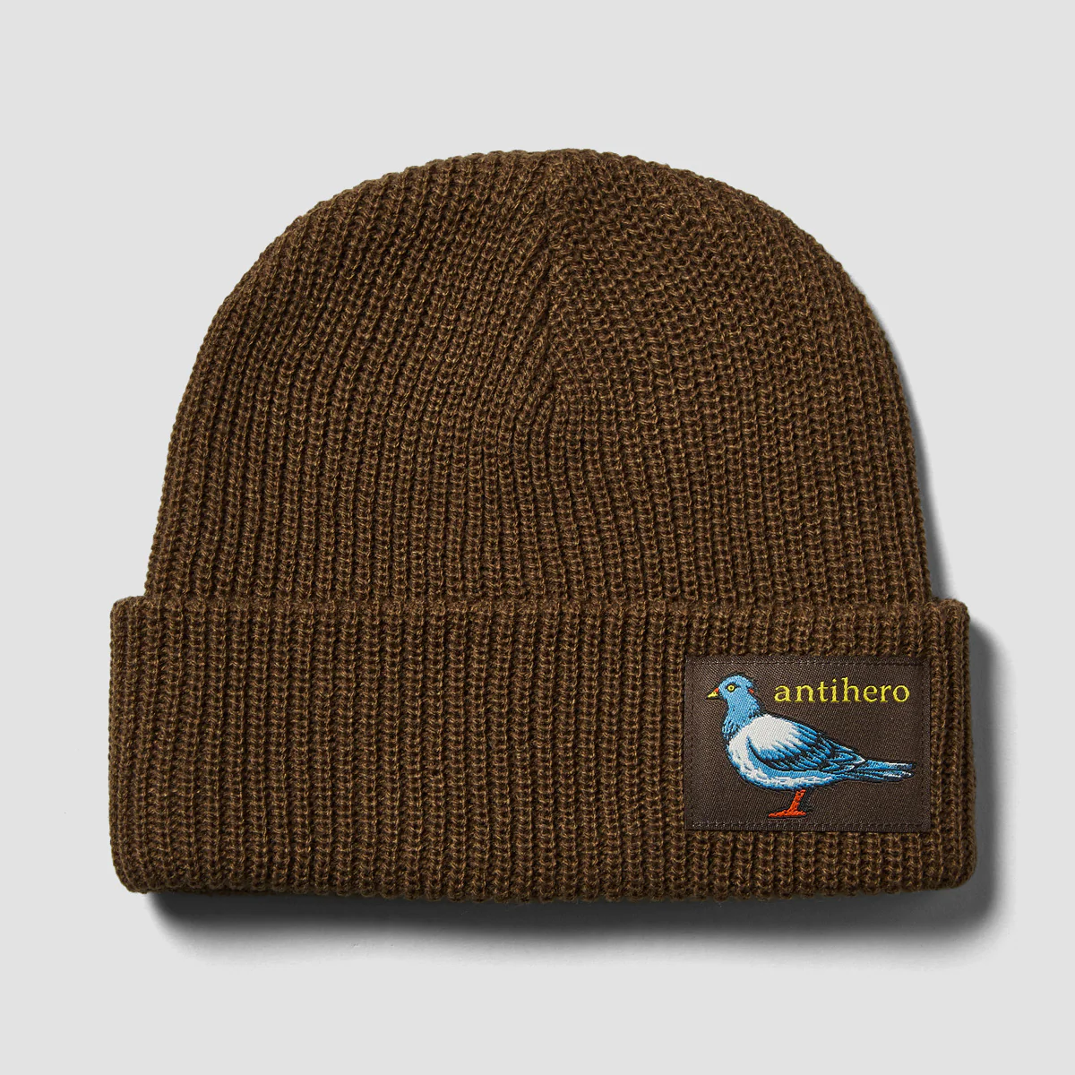 Antihero Lil Pigeon Label Cuff Beanie Brown/Gold