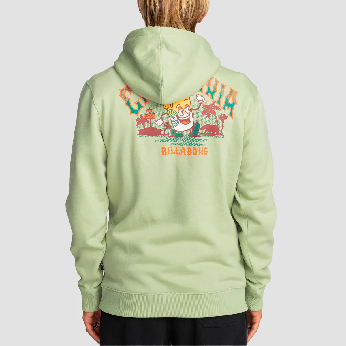 Billabong Arch Dreamy Place Pullover Hoodie Light Sage - Image 2