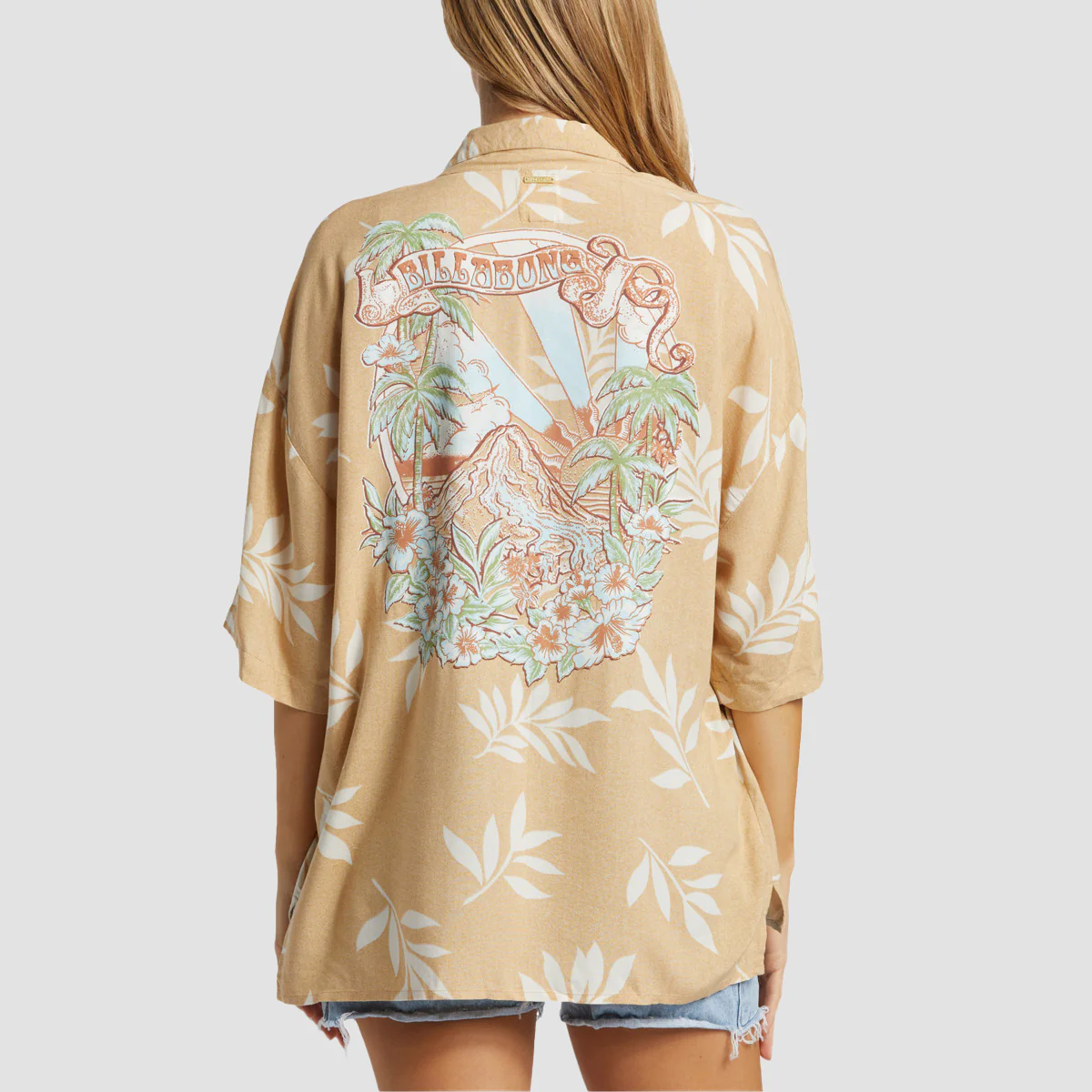 Billabong Beach Side Oversized Short Sleeve Shirt Multi - Womens - Image 2