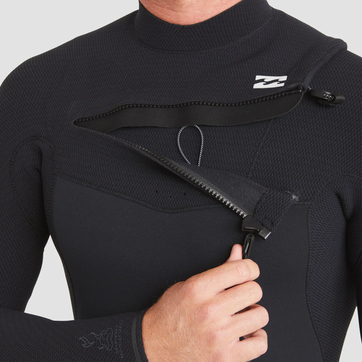 Billabong Furnace Comp 3/2mm Chest Zip Wetsuit Black - Image 3