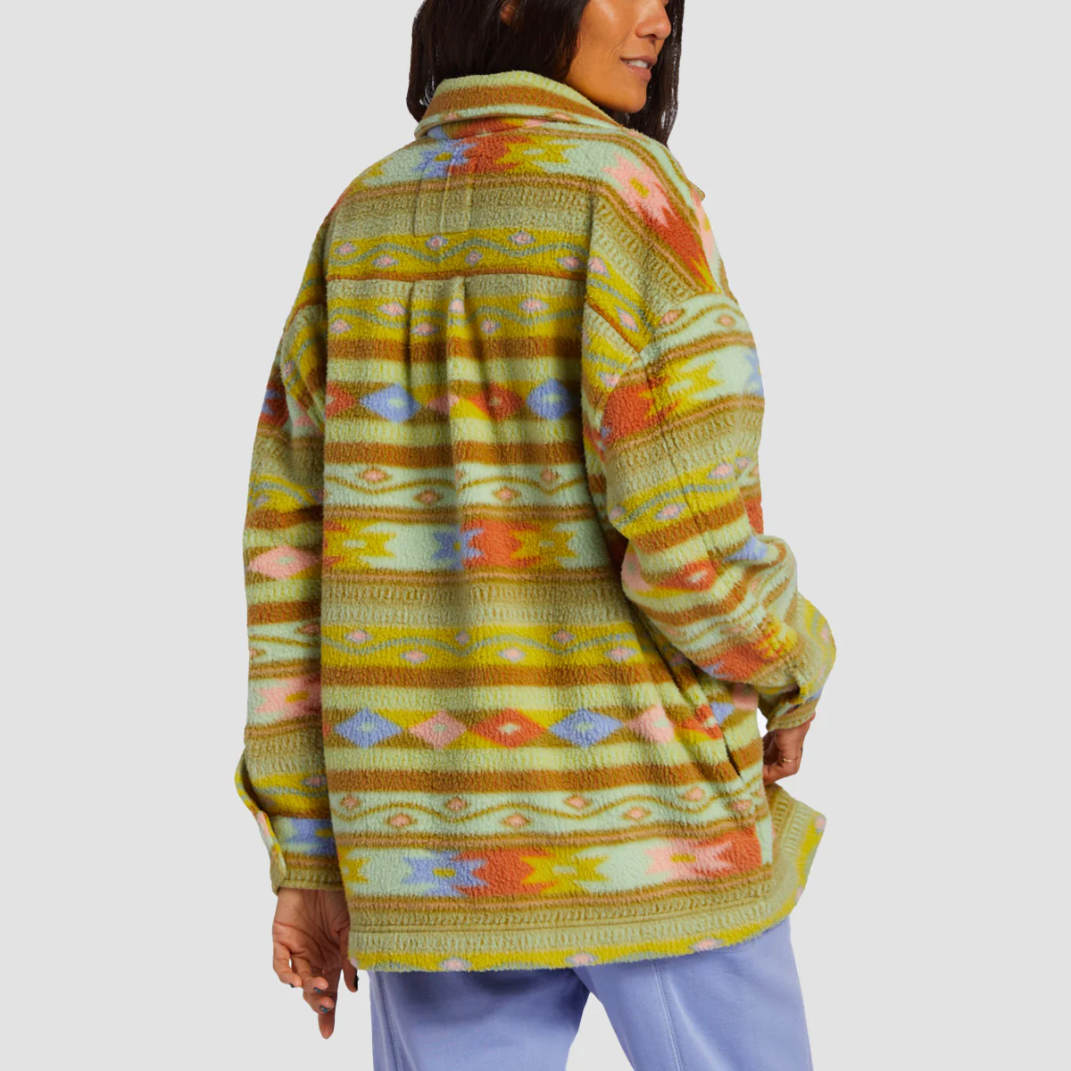 Billabong Happy Camper Fleece Shirt Shacket Kiwi - Image 2