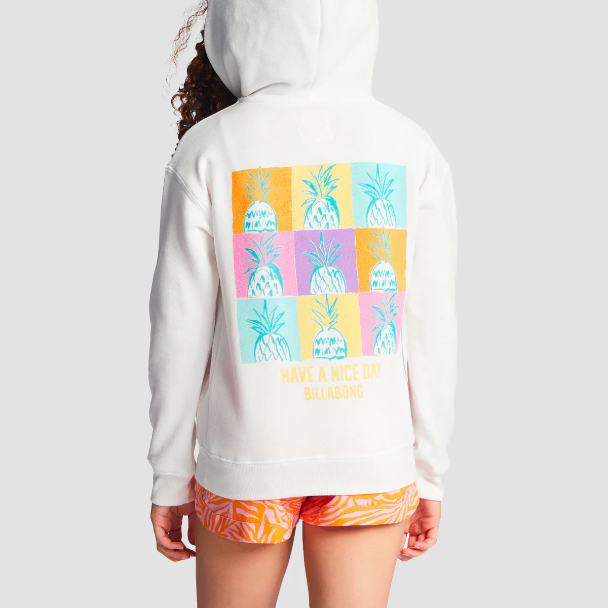 Billabong Hello Sunshine Pullover Hoodie Salt Crystal - Girls - Image 2