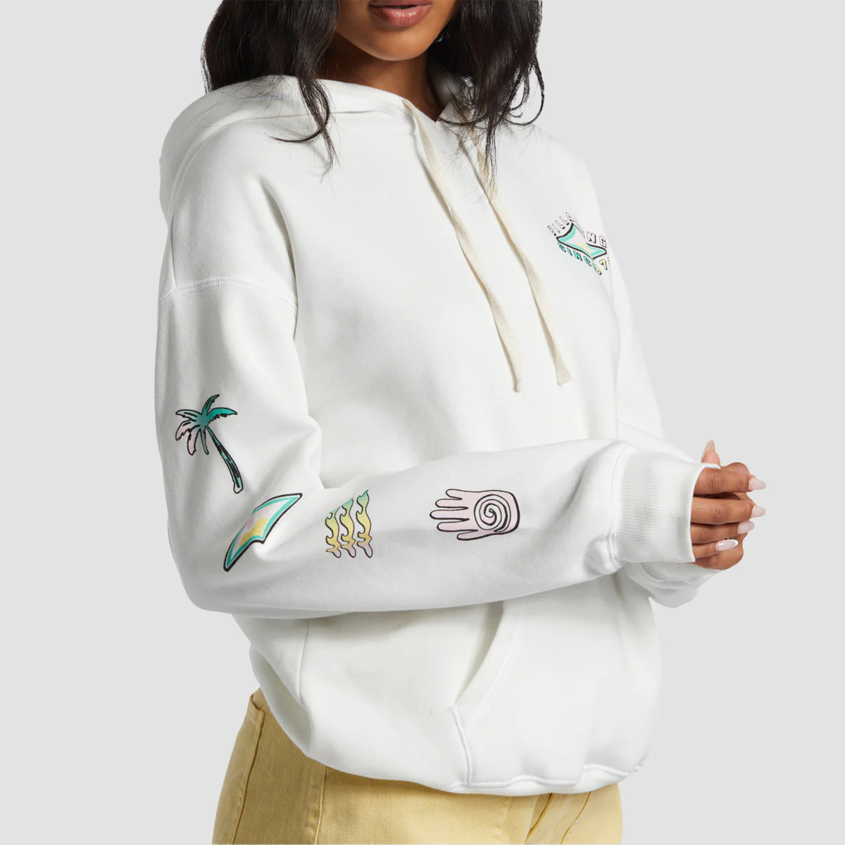 Billabong Keep Shining Pullover Hoodie Salt Crystal - Womens - Image 2