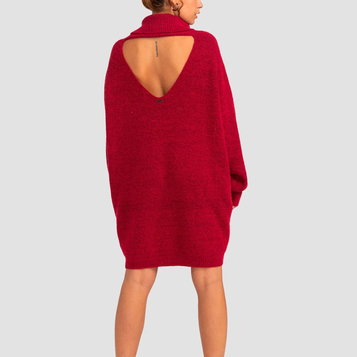 Billabong Love Dancing Knitted Jumper Dress Deep Red - Womens - Image 2
