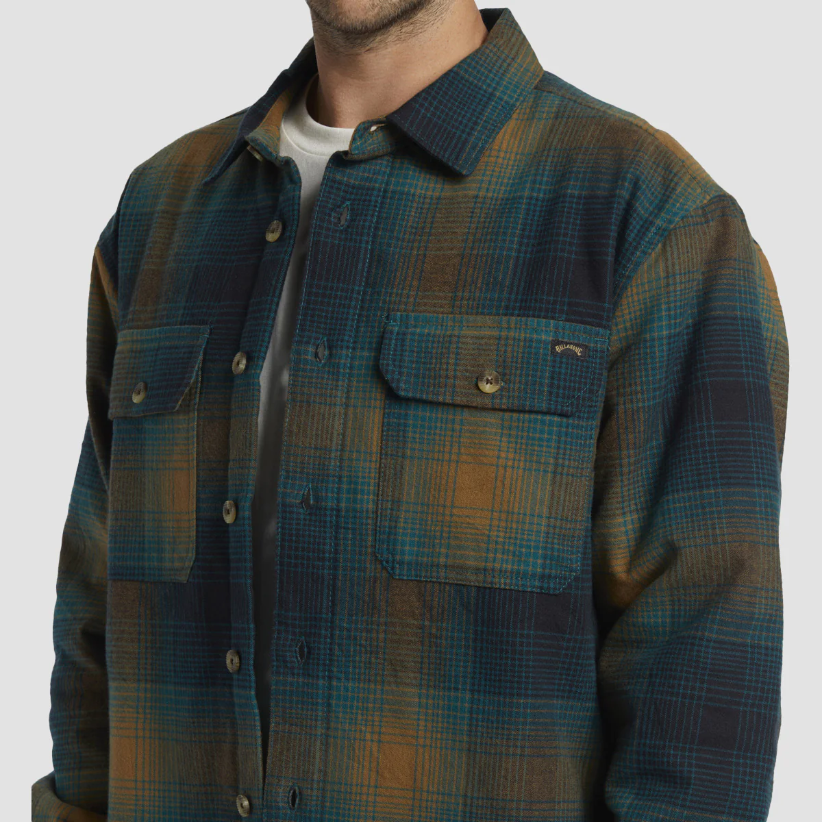 Billabong Offshore Sherpa Lined Shirt Jacket Real Teal - Image 3