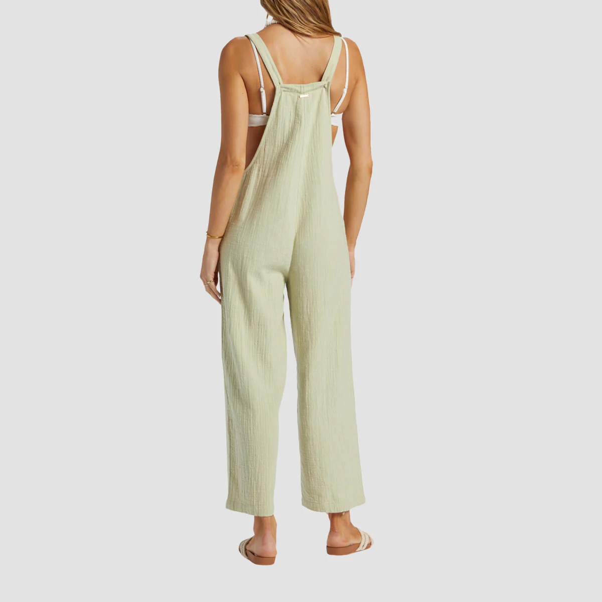 Billabong Pacific Time Strappy Jumpsuit Light Avocado - Womens - Image 2