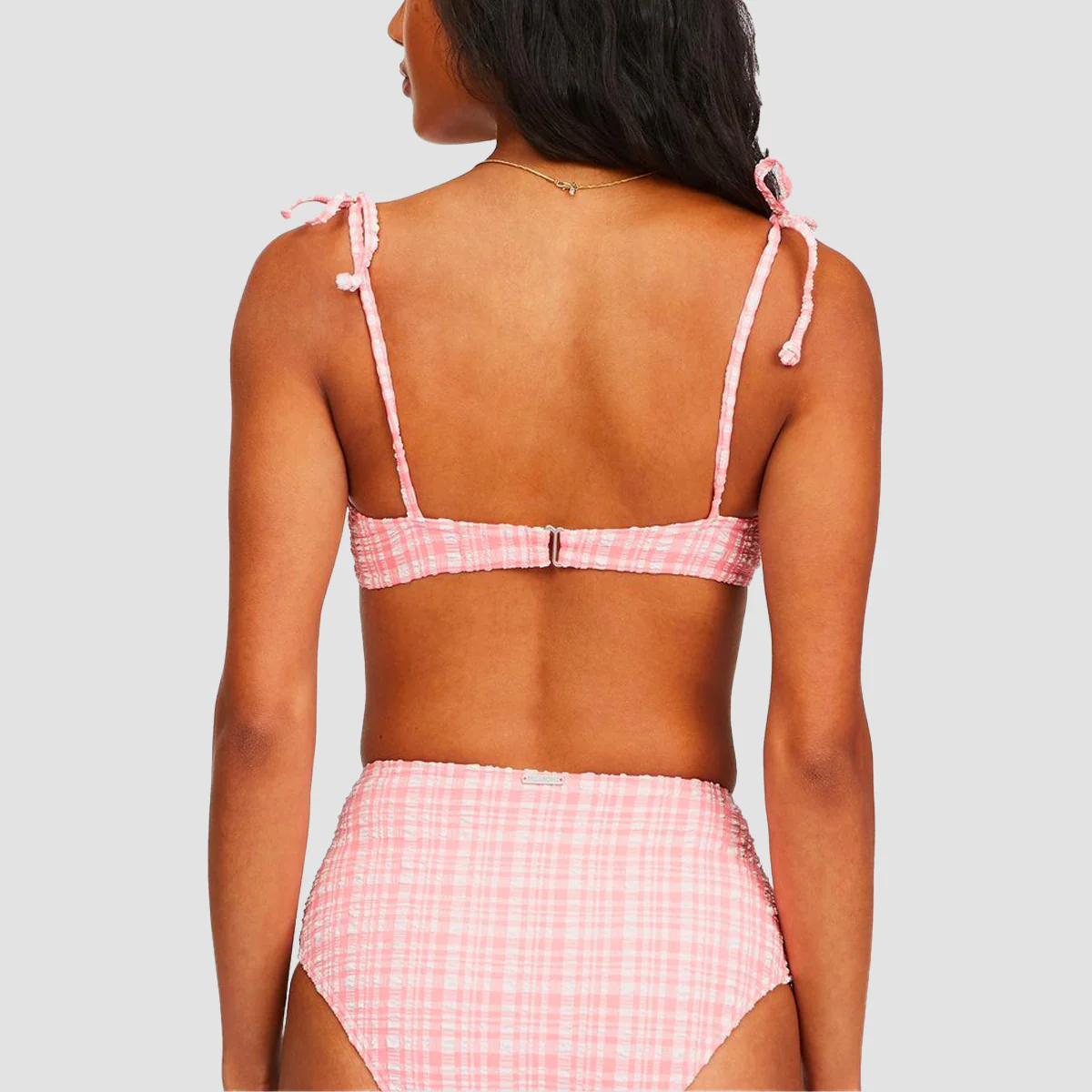 Billabong Pink Tide Ruffle Underwired Bikini Top Pink Sunset - Womens - Image 2