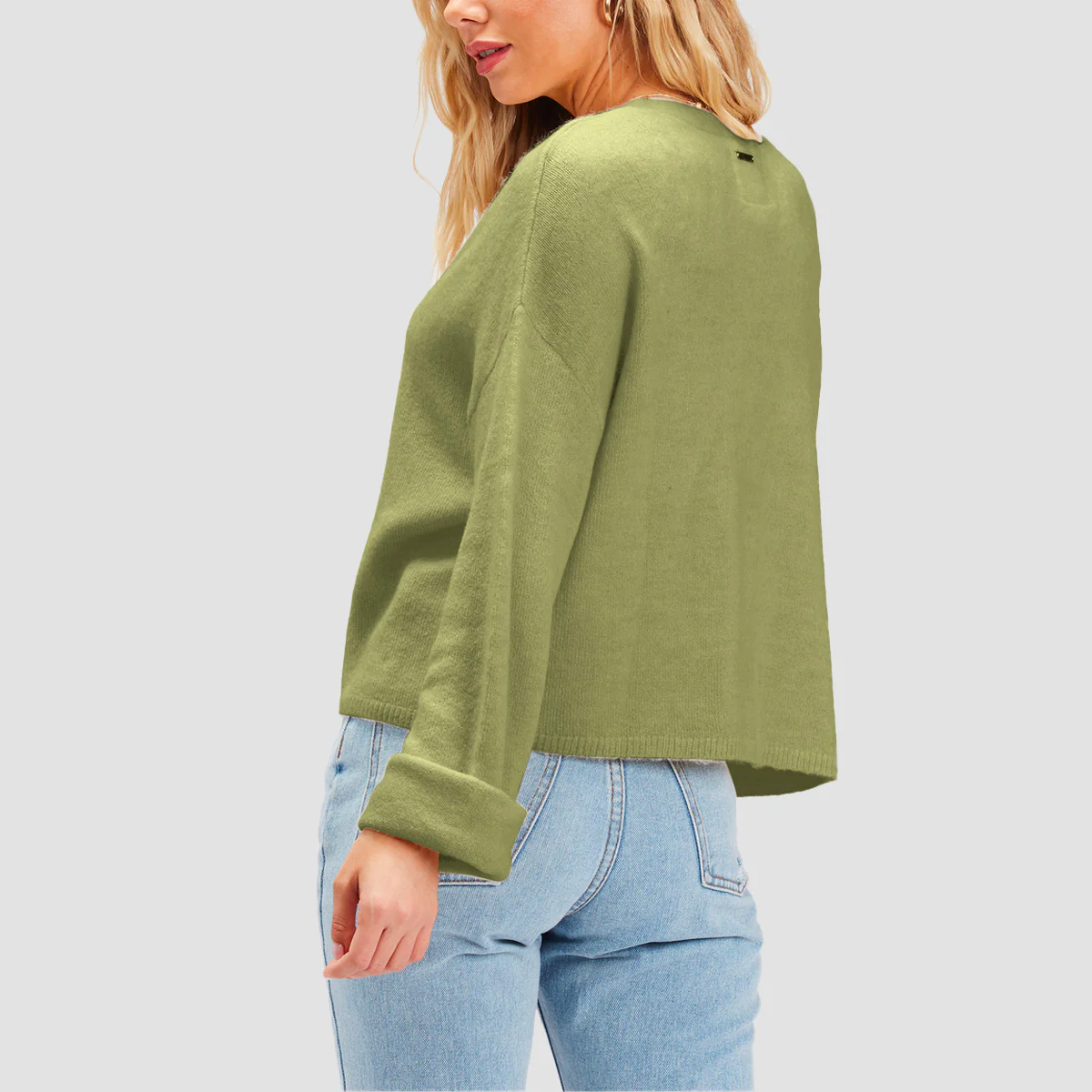 Billabong Short N 2 Croppped Cardigan Avocado - Womens - Image 2